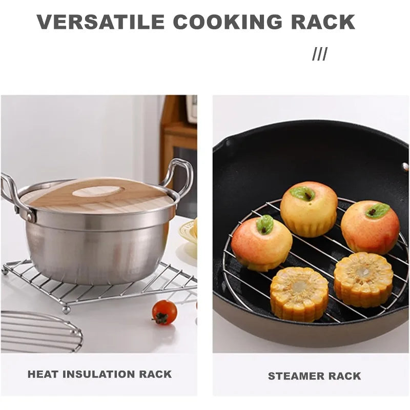 1pc Stainless Steel Trivet Pot Steamer Rack Pot