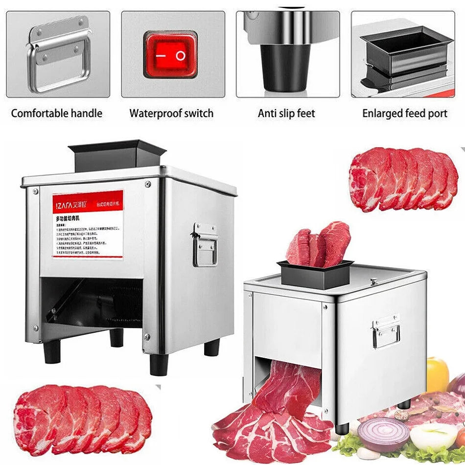 Commercial 850w Stainless Steel Electric Meat Slicer Meat