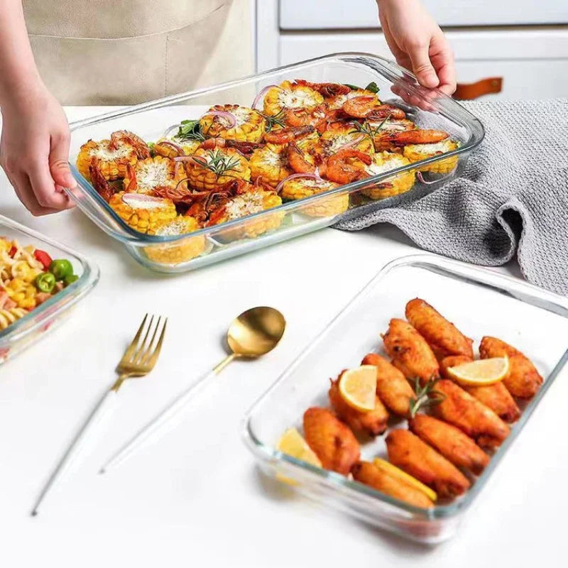 Bakeware Glass Platter Oven Baking Tray Baking Utensil