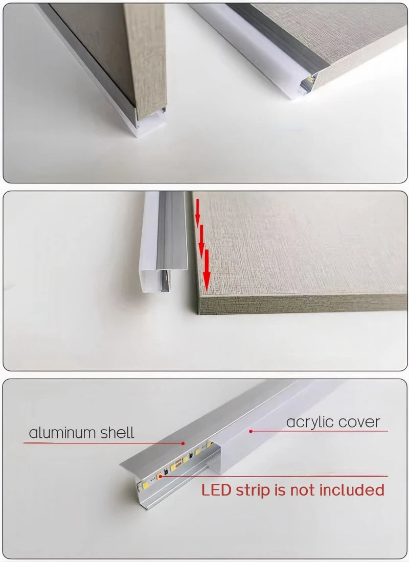 Recessed Splint Led Cabinet Shelf Lamp Aluminum Profile