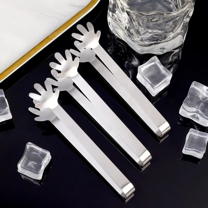 3/1pcs Stainless Steel Food Tongs Hand Palm Finger