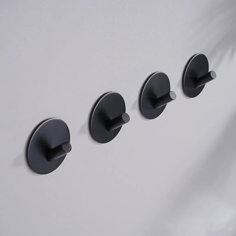 4pcs Waterproof Bathroom Robe Coat Towel Hanger Hooks