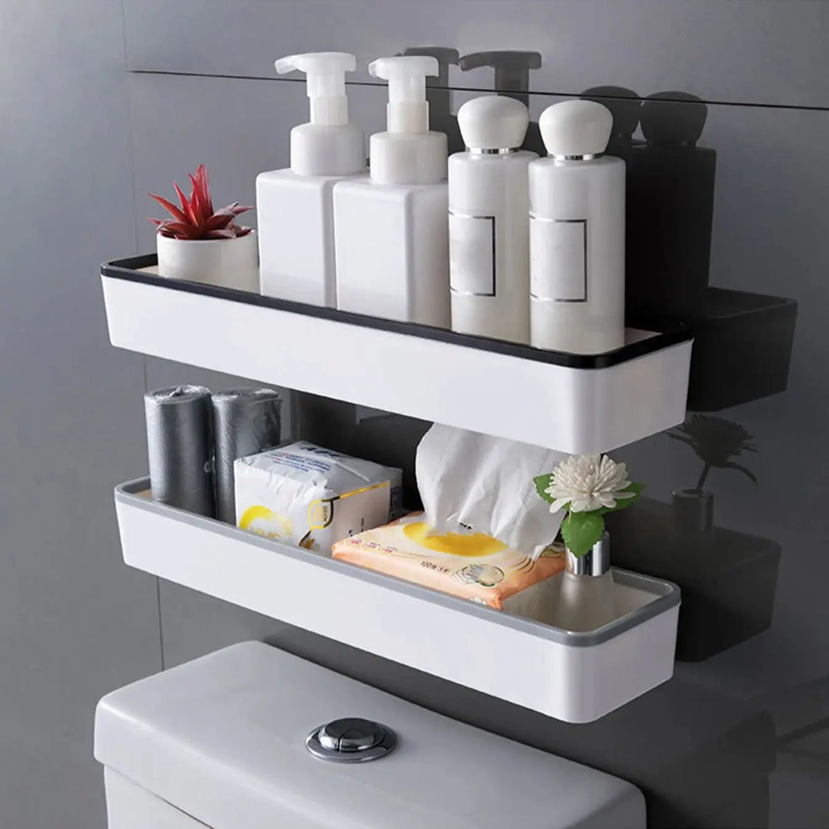 1pc Toilet Bathroom Storage Cabinet Rack Wall Hanging