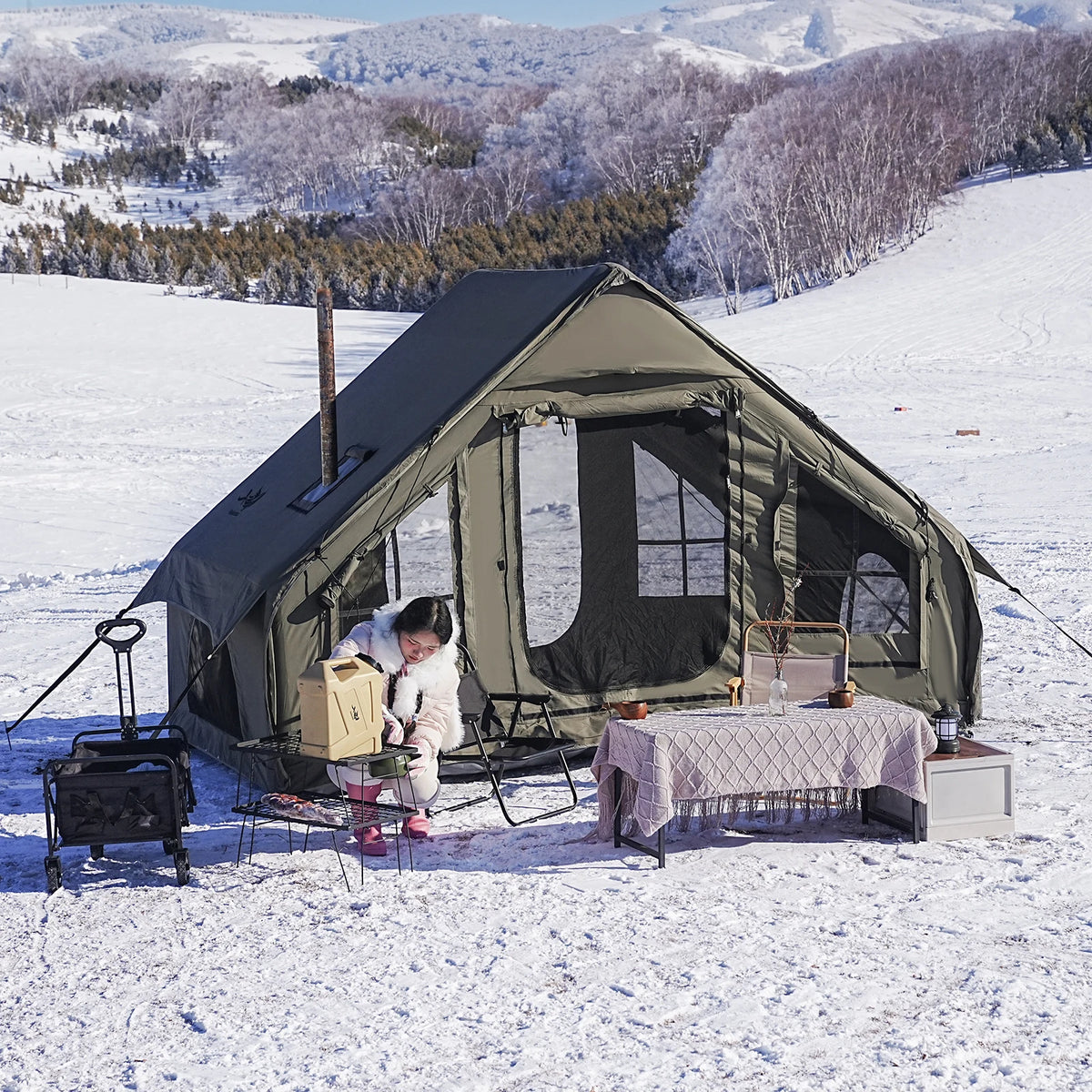 Pakicetus Inflatable Skylight Tent 4-6 Person Outdoor Family