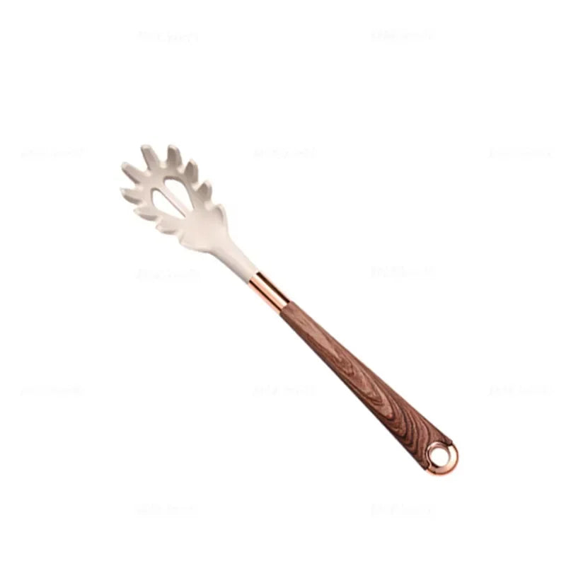 1-Pack Silicone Utensils Non-Stick Cooking Gold Plated Heat