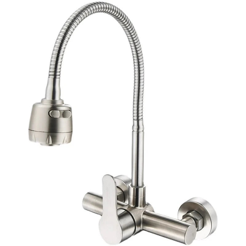 Wall Mount Sink Faucet 304 Stainless Steel Modes