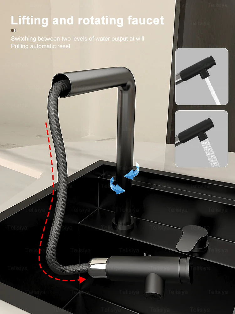 Stainless Steel Hidden Sink Lid Balcony Bar Apartment