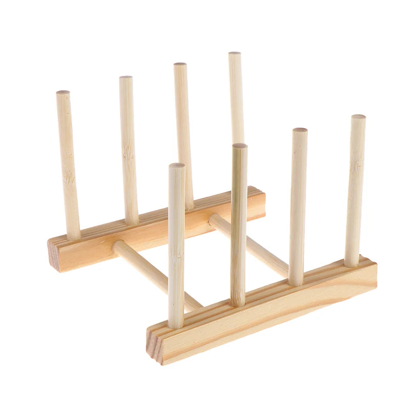 Wooden Dish Drainer Rack Plate Dish Drying Rack