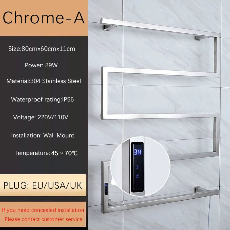 Oxg Wall Mounted Bathroom Electric Towel Warmer Rack