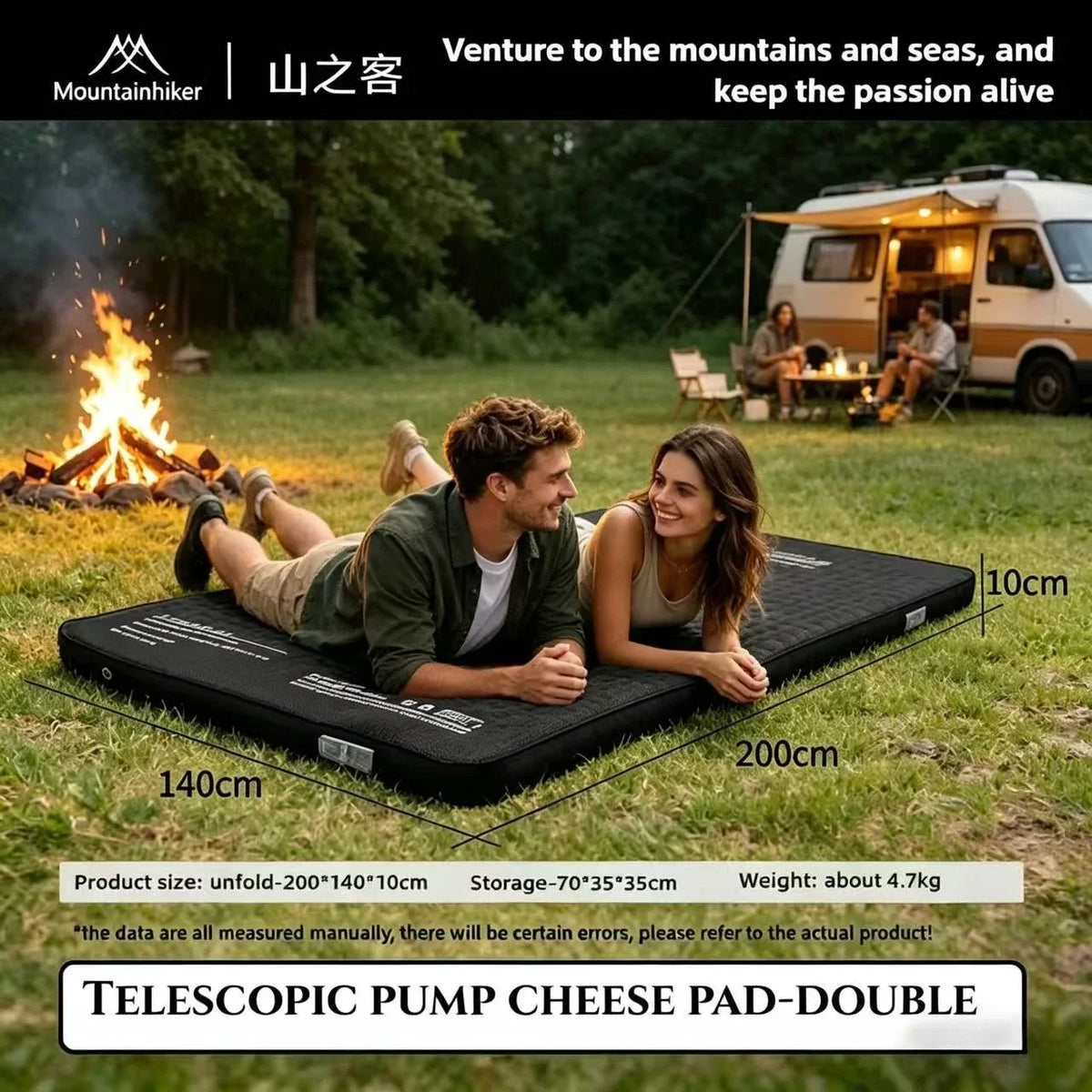 Newest Mountainhiker Inflatable Mattress Upgrade Edition 10cm