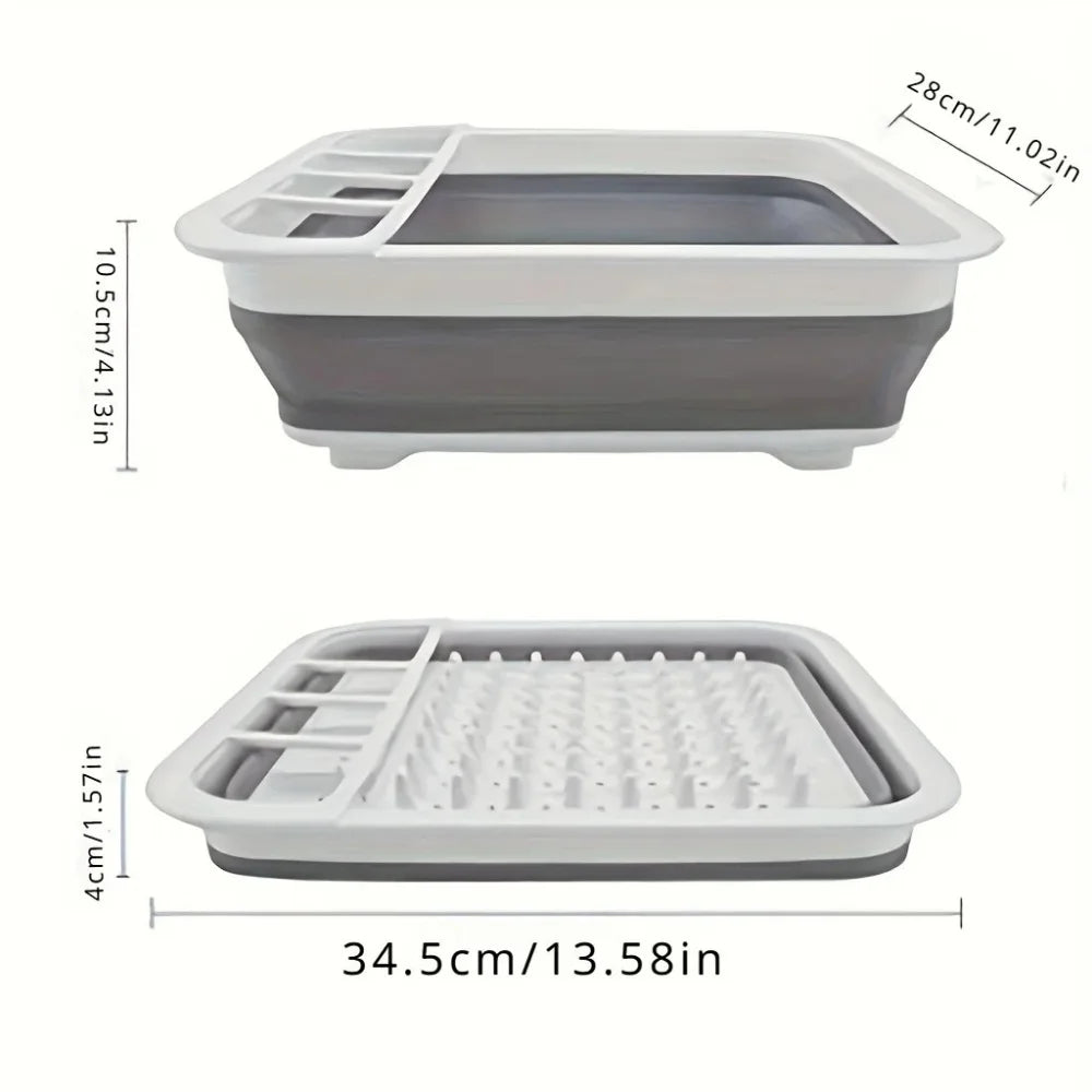 Collapsible Dish Drying Rack Utensil Holder Rv Camping