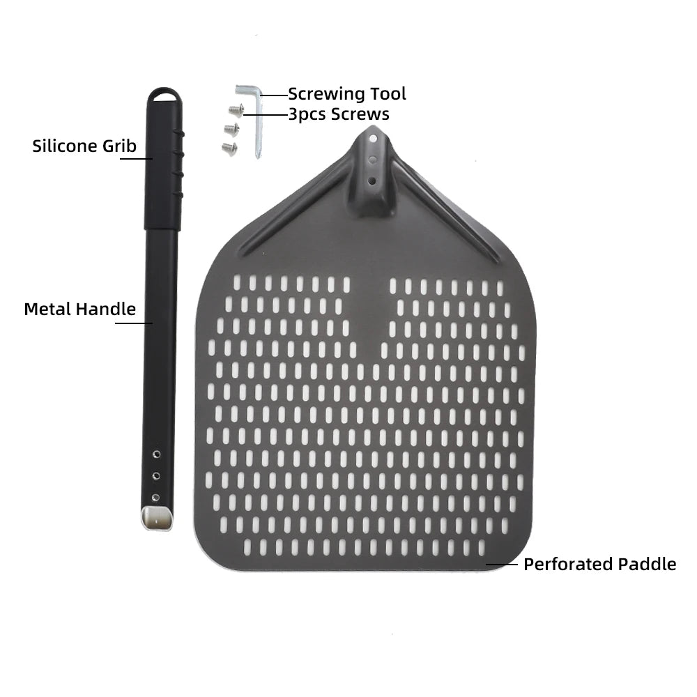 15 16 Inch Big Pizza Peel Perforated Shovel