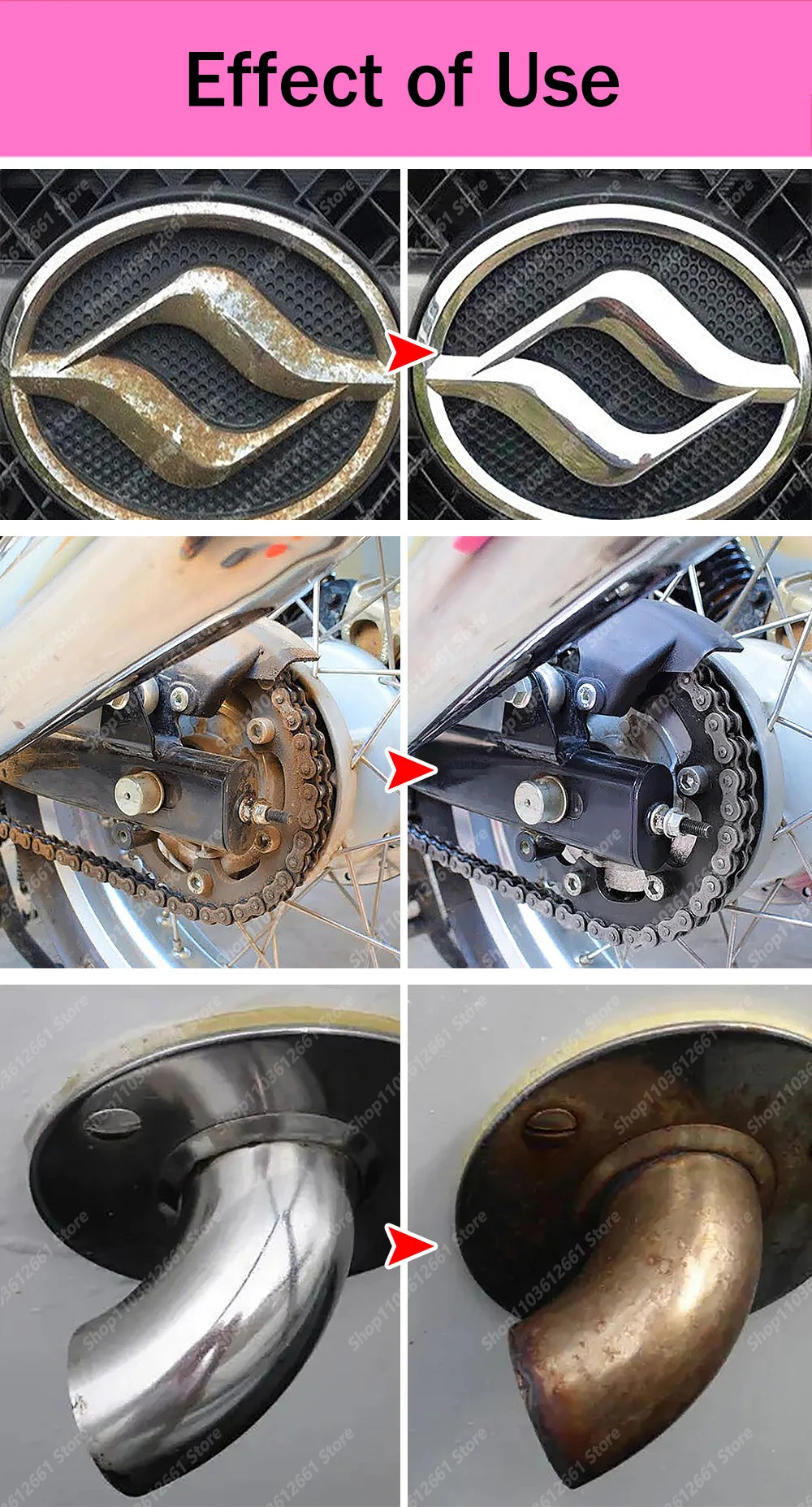 Car Rust Remover Quickly Auto Exhaust Pipe Rust