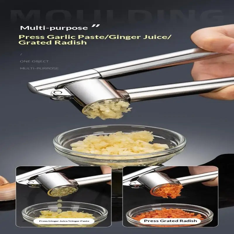 Garlic Press Mincer Squeezer Ergonomic Handle Multi Use