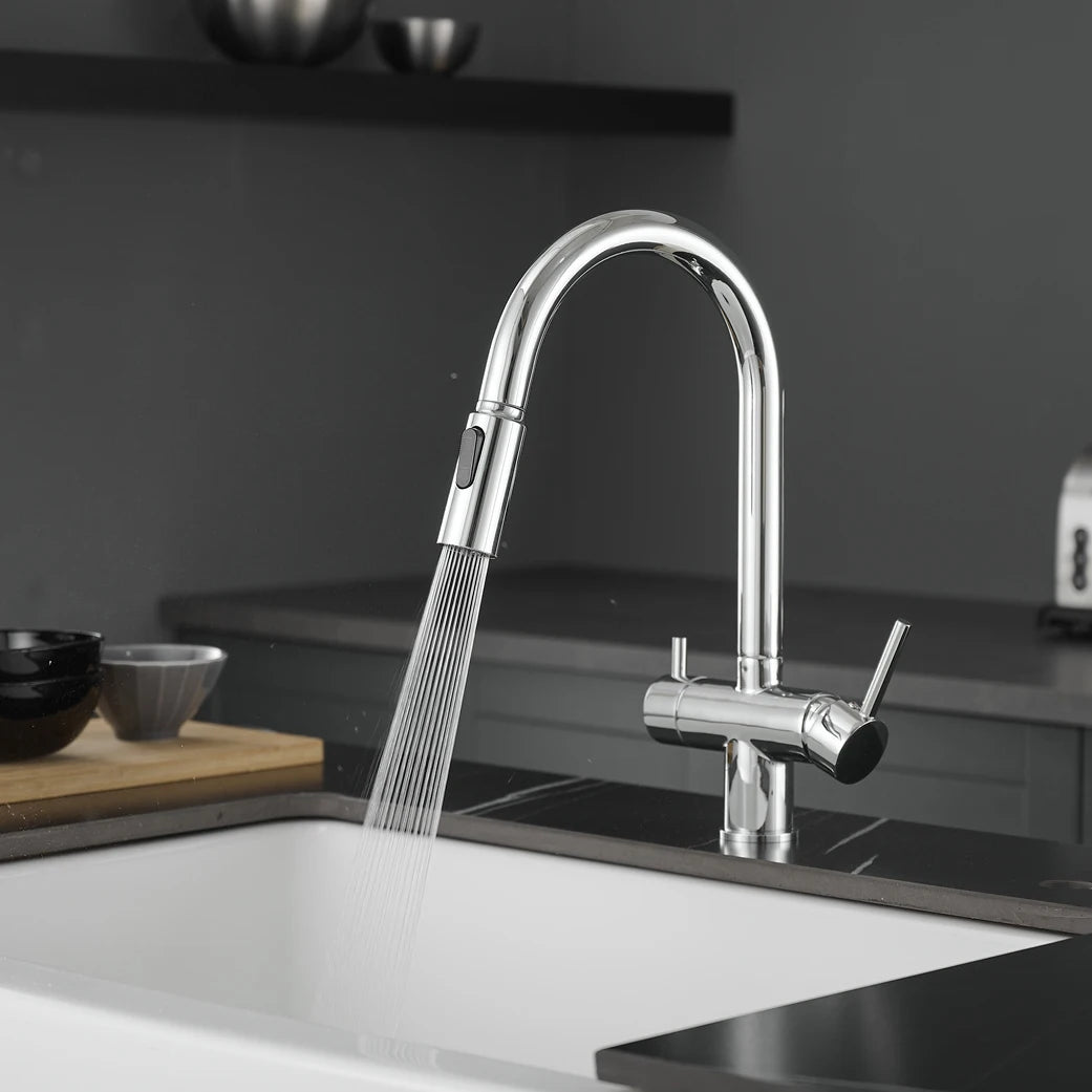 Pure Water Pull Out Filter Sink Faucet Pull