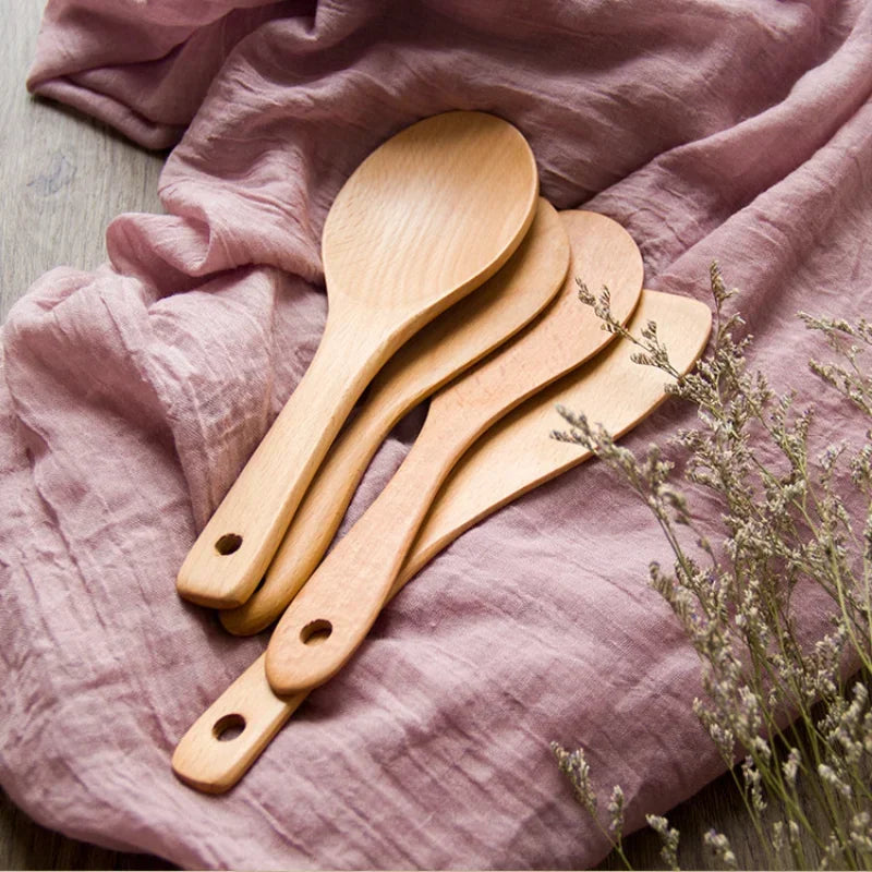 Types Wooden Rice Paddle Spoon High Quality Rice
