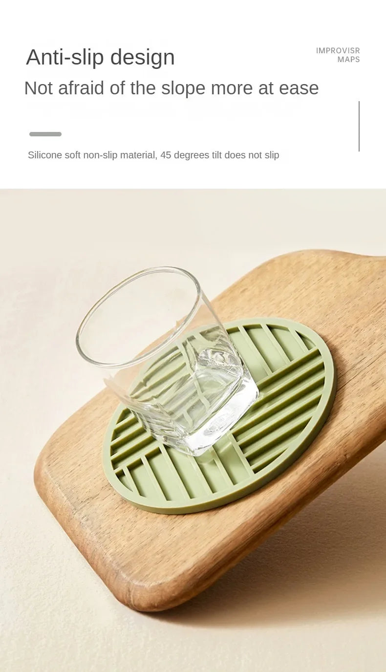 High Temperature Resistant Thickened Silicone Coaster Round