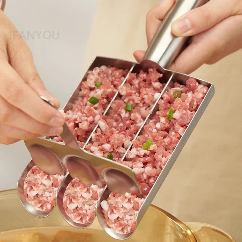304 Stainless Steel Meatball Scoop Easy-Release Non-Stick Fish