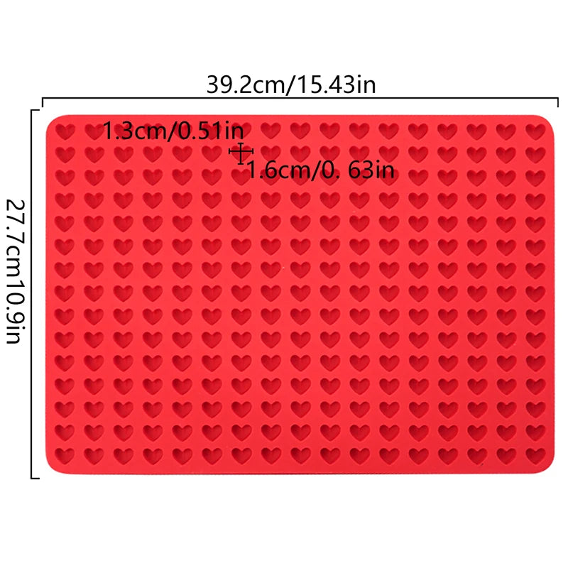 1pc 255 Cavity Mini Heart Shaped Silicone Mold