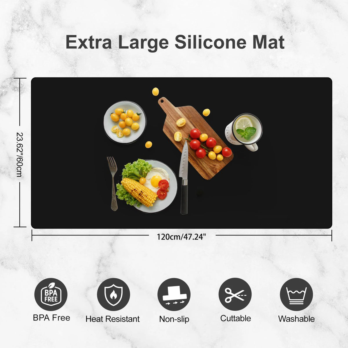 60 120cm Large Silicone Table Mat Silicone Mat