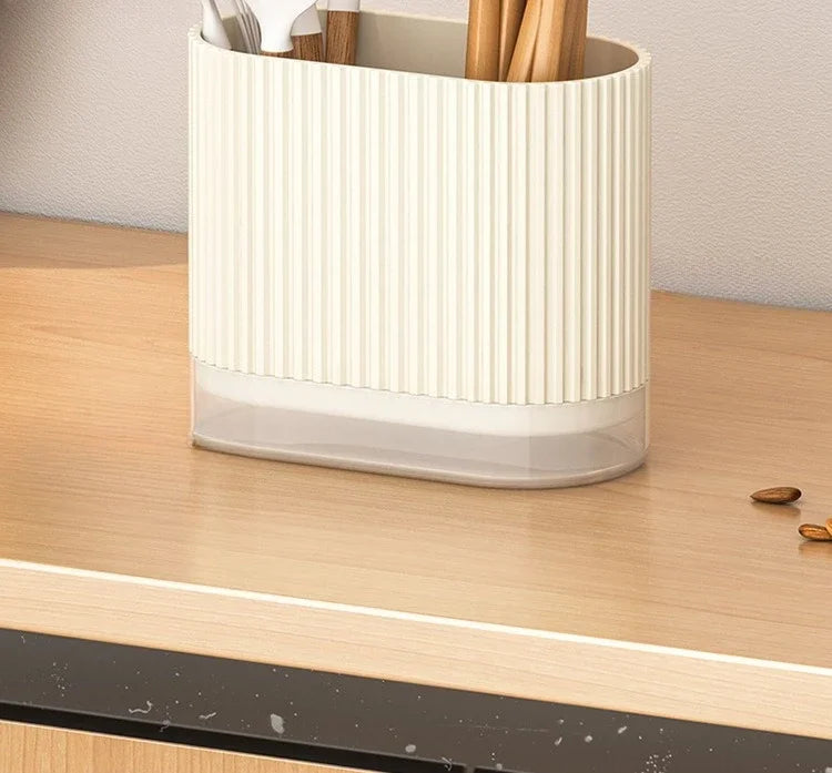 Wall Mount Chopsticks Holder Drain Dry Utensil Organizer