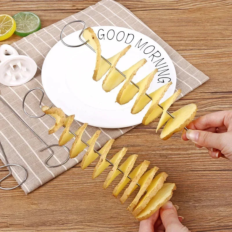 Spiral Potato Cutter Stainless Steel Sticks Spiralizer Chips