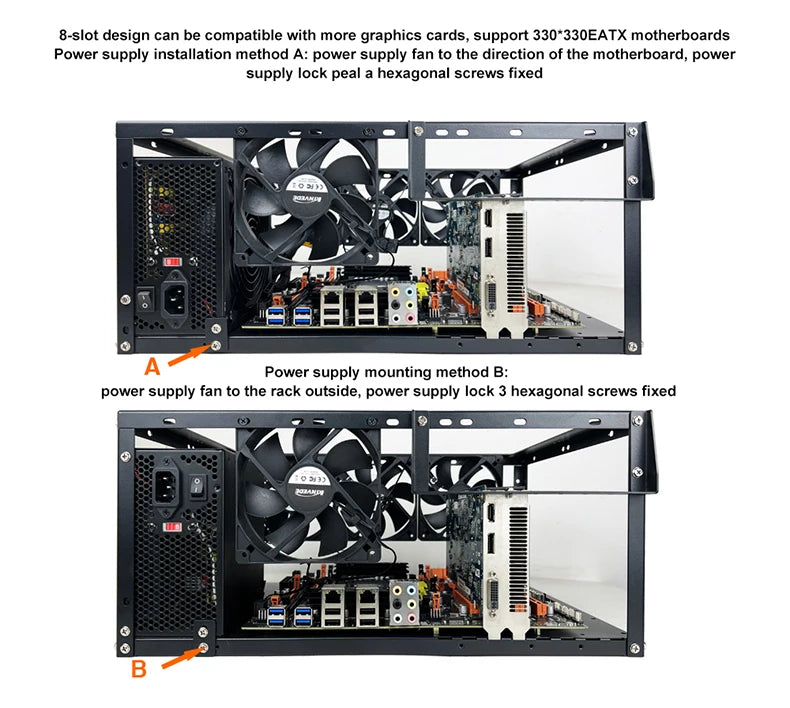 Diy Computer Motherboard Case Rack Aluminum Frame Chassis