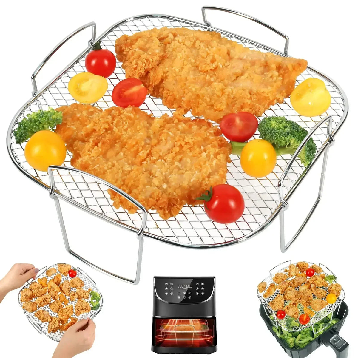 Square/Round/Rectangle Oven Grill Racks Multi-Layer Detachable