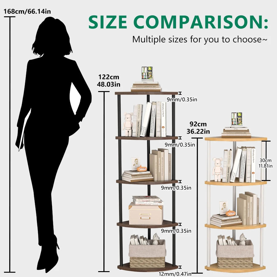 Multi-Layer Storage Rack Wall Corner Shelf Living