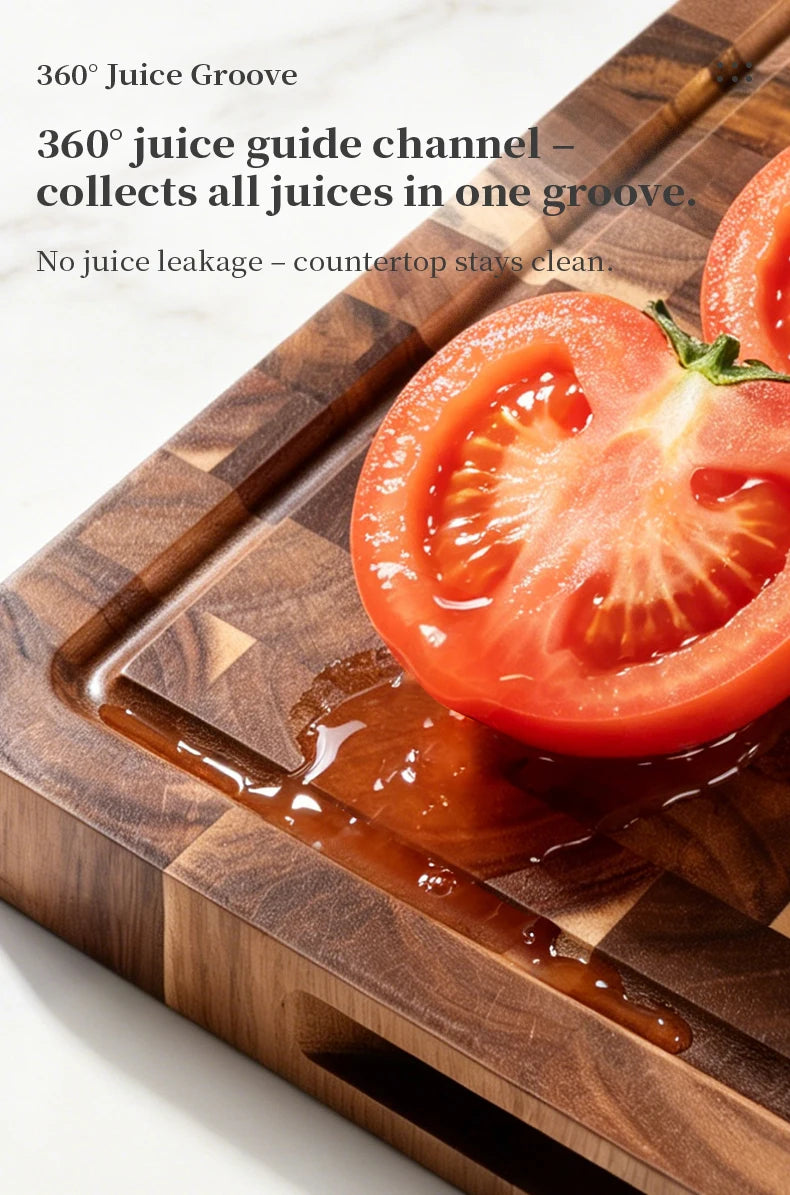 Thick Acacia Wood Cutting Board Double-Sided Using Wooden