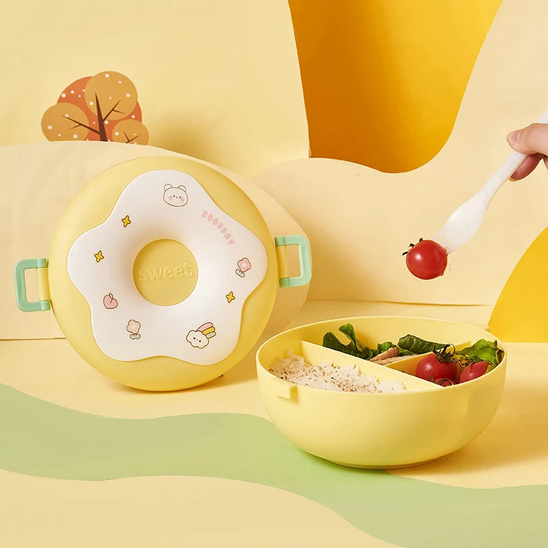 Lunch Box Kid School Child Snack Box Donut