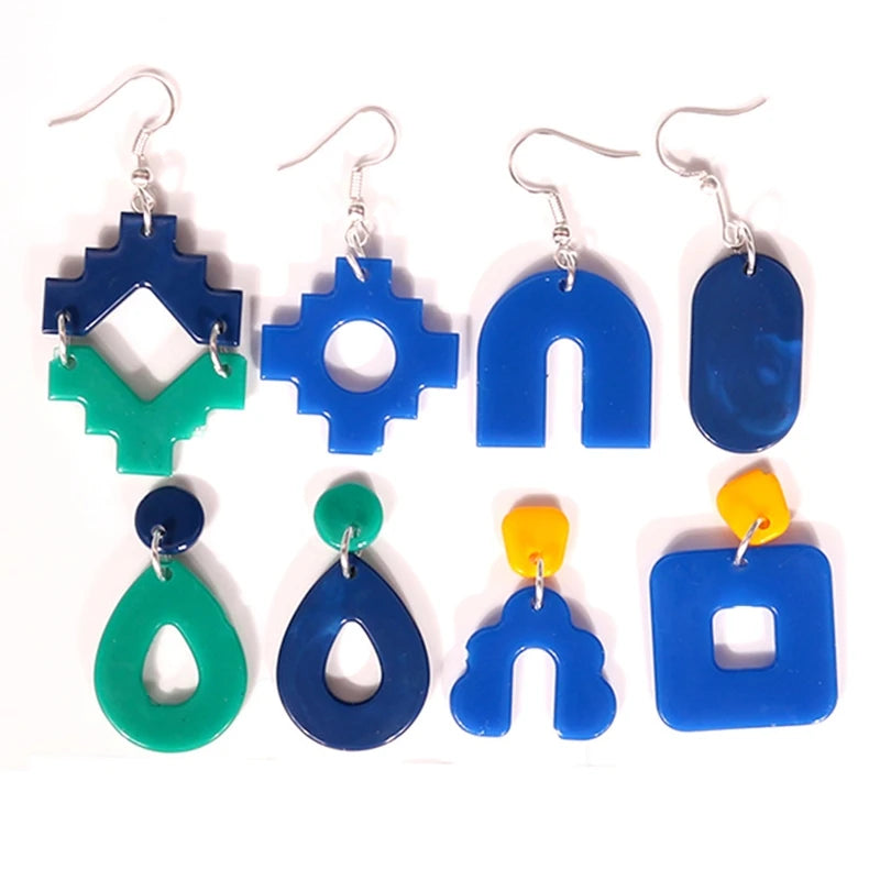 Shiny Glossy Stripe Earring Molds Resin Silicone Mold