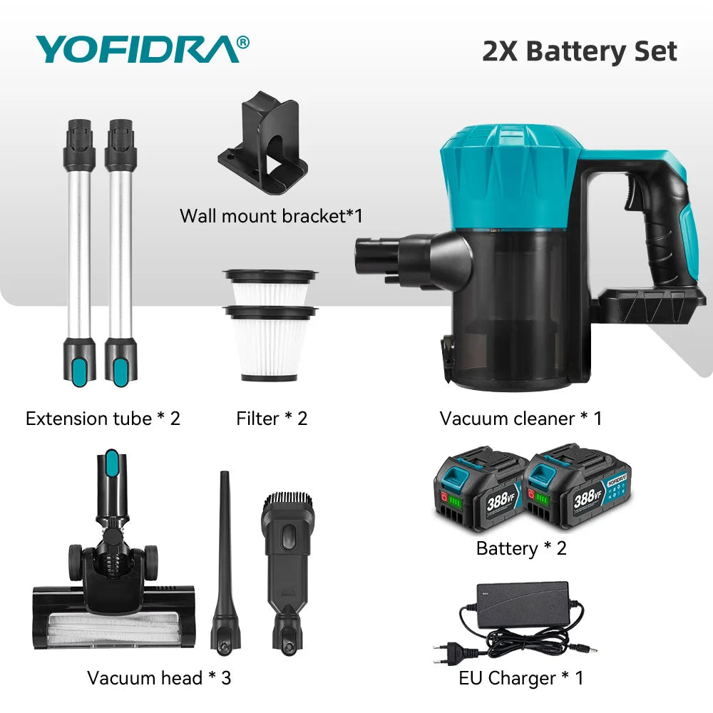 Yofidra Brushless Electric Vacuum Cleaner 1800w Cordless Powerful