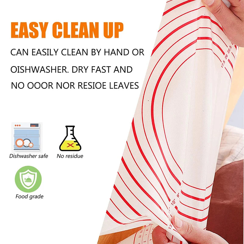Lmetjma Silicone Pastry Mat Extra Thick Non Stick