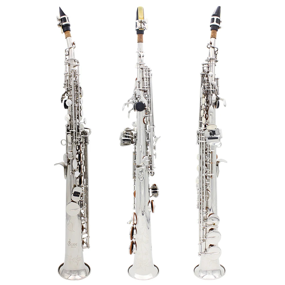 Slade Soprano Saxophone Flat Brass Sax Professional Saxophone