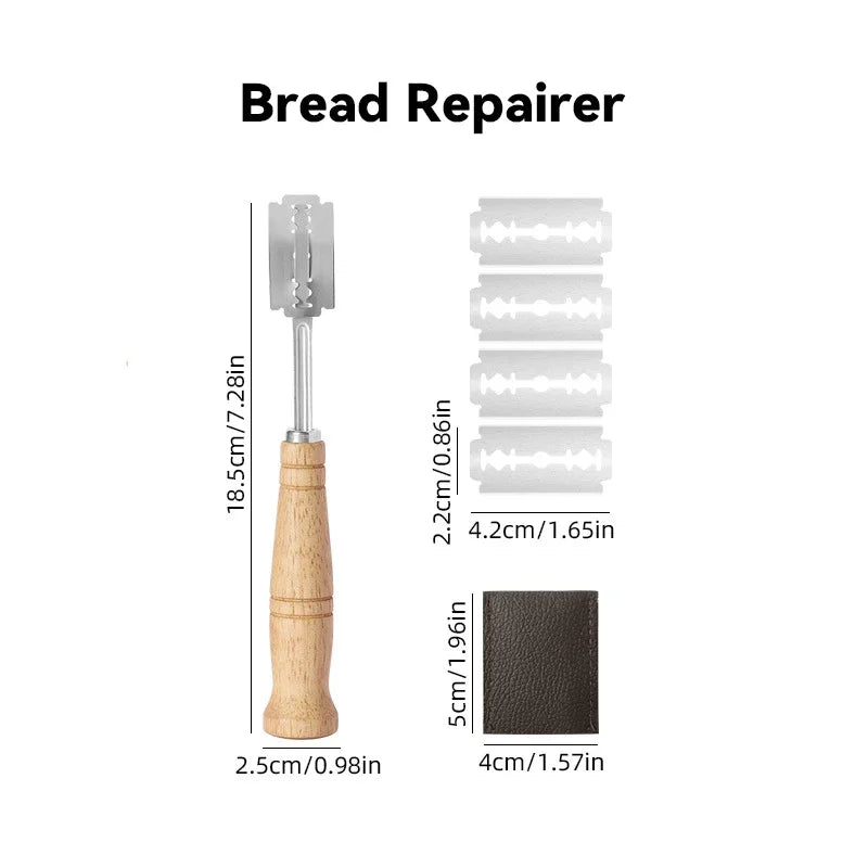Bread Cutter Wooden Handle Bread Lame Slashing Razor