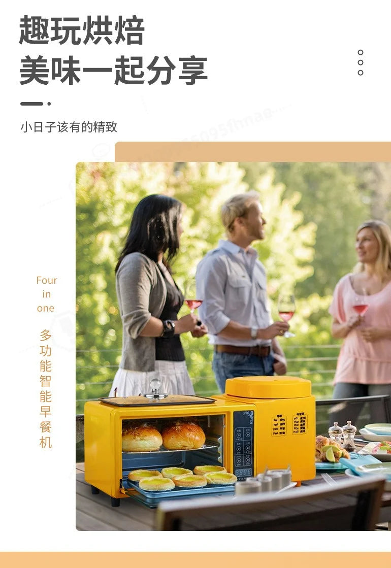 Frying Pot Electric Oven Rice Cooker 4-In-1 Sandwich