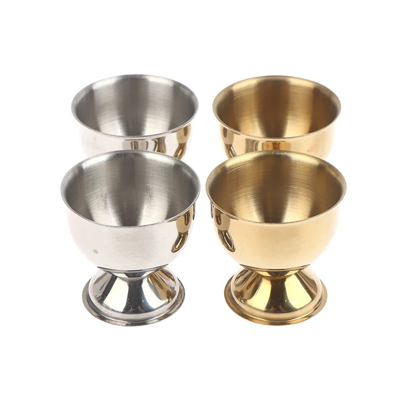 4pcs Egg Cups Handy Stainless Steel Boiled Egg