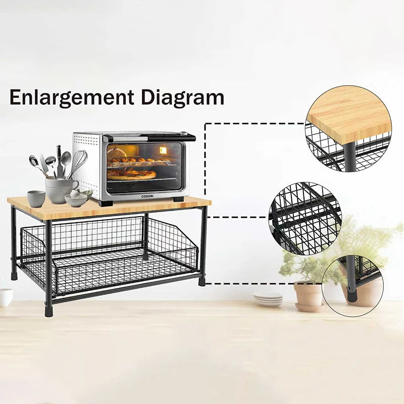 Countertop Organizer Multi-Use Shelf Microwave Spices Coffee