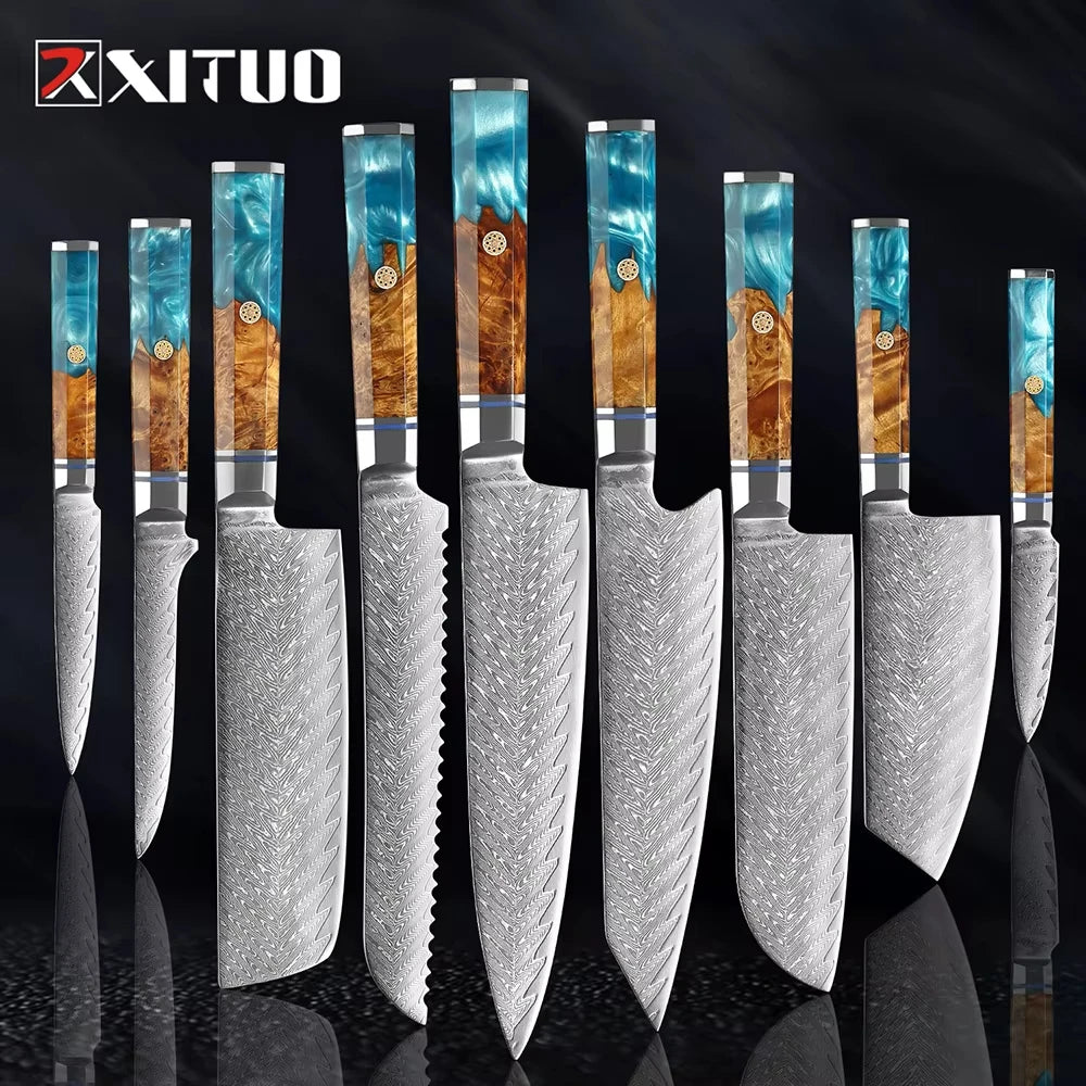 Japanese 67-Layer Damascus Steel Knife Utility Knife Meat