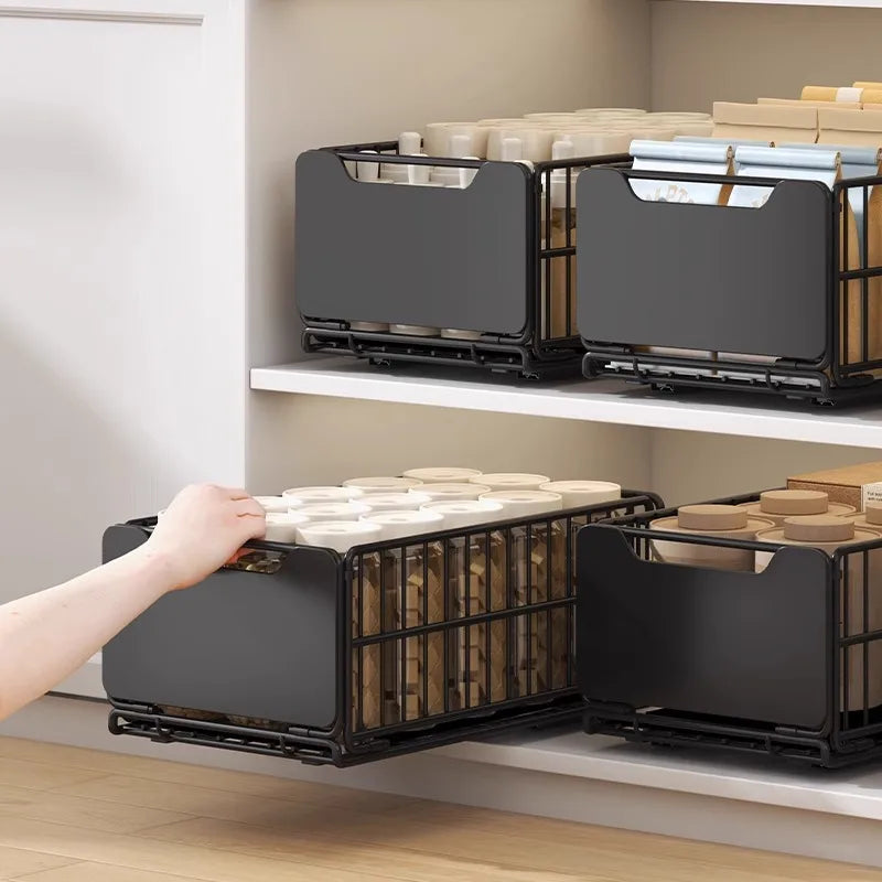 Storage Rack Pull Out Cabinet Organizer Slide Drawer