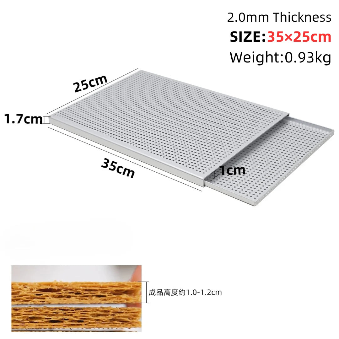 Puff Pastry Baking Tray Mille Feuille Rectangular Pastry