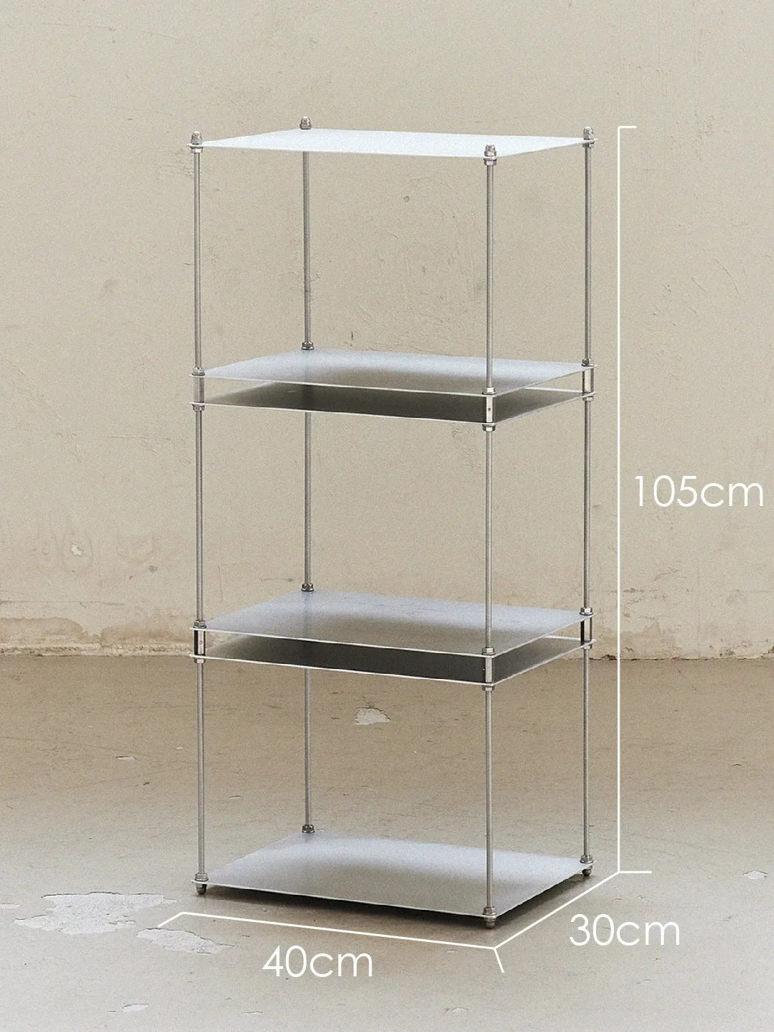 Stainless Steel Metal Bauhaus Modular Storage Rack Floor