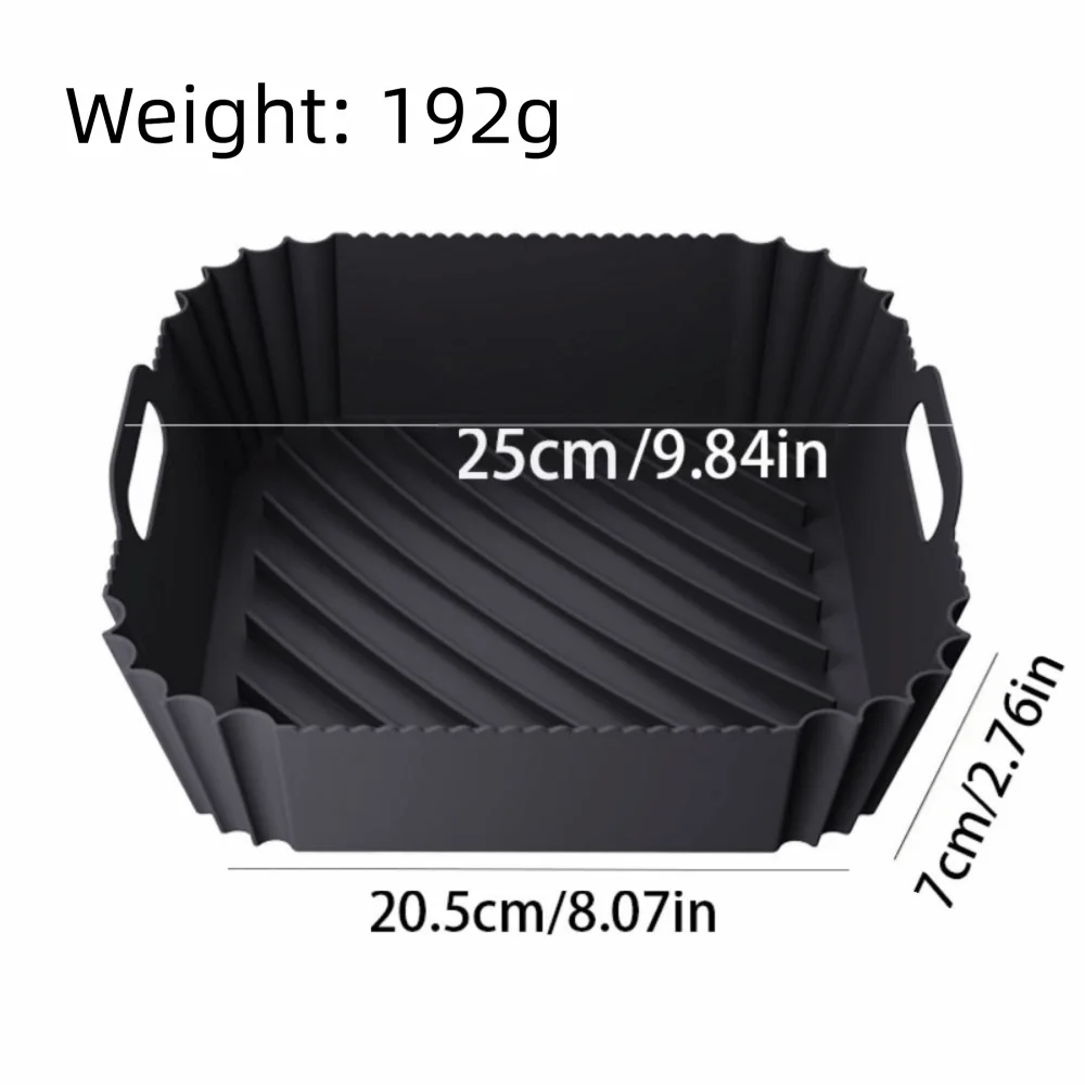 Large Size Silicone Airfryer Basket Liners Square Shape