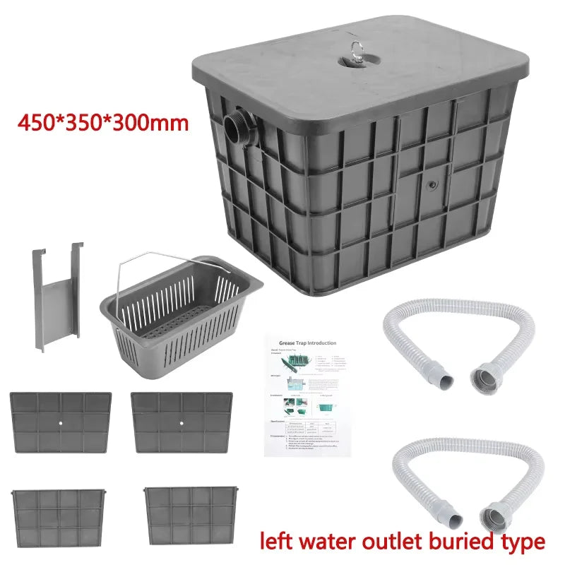 Commercial Oil-Water Separator Oil Grease Trap Outlet Restaurant
