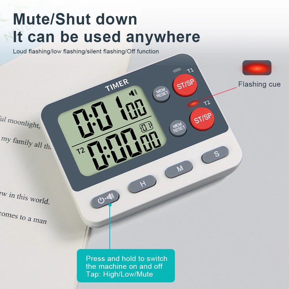 Dual Digital Timer Count Up/Down Timer Memory Function