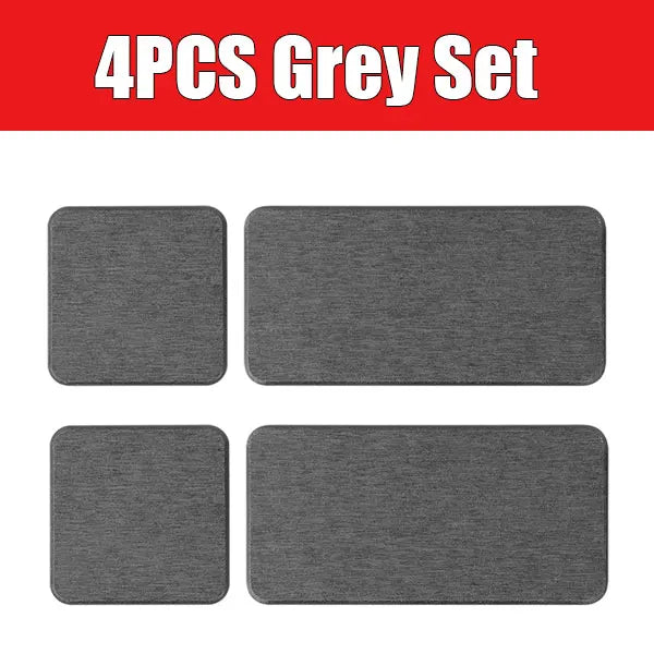 4pcs Water Absorbing Bathroom Sink Vanity Trays Diatomite