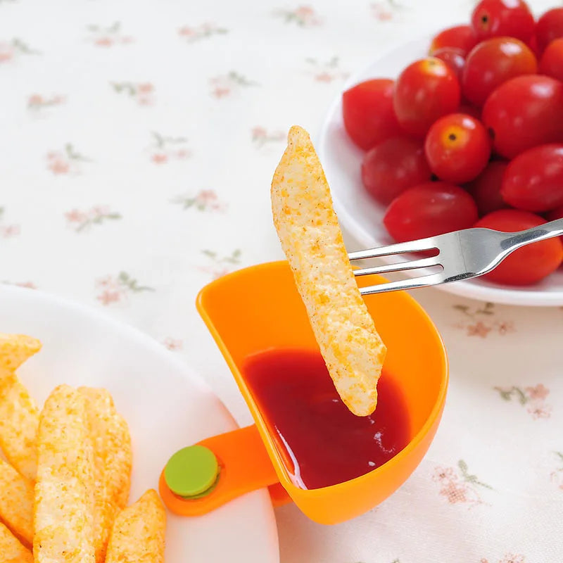 4pcs/Set Dip Clip Bowl Container Dish Plate Can