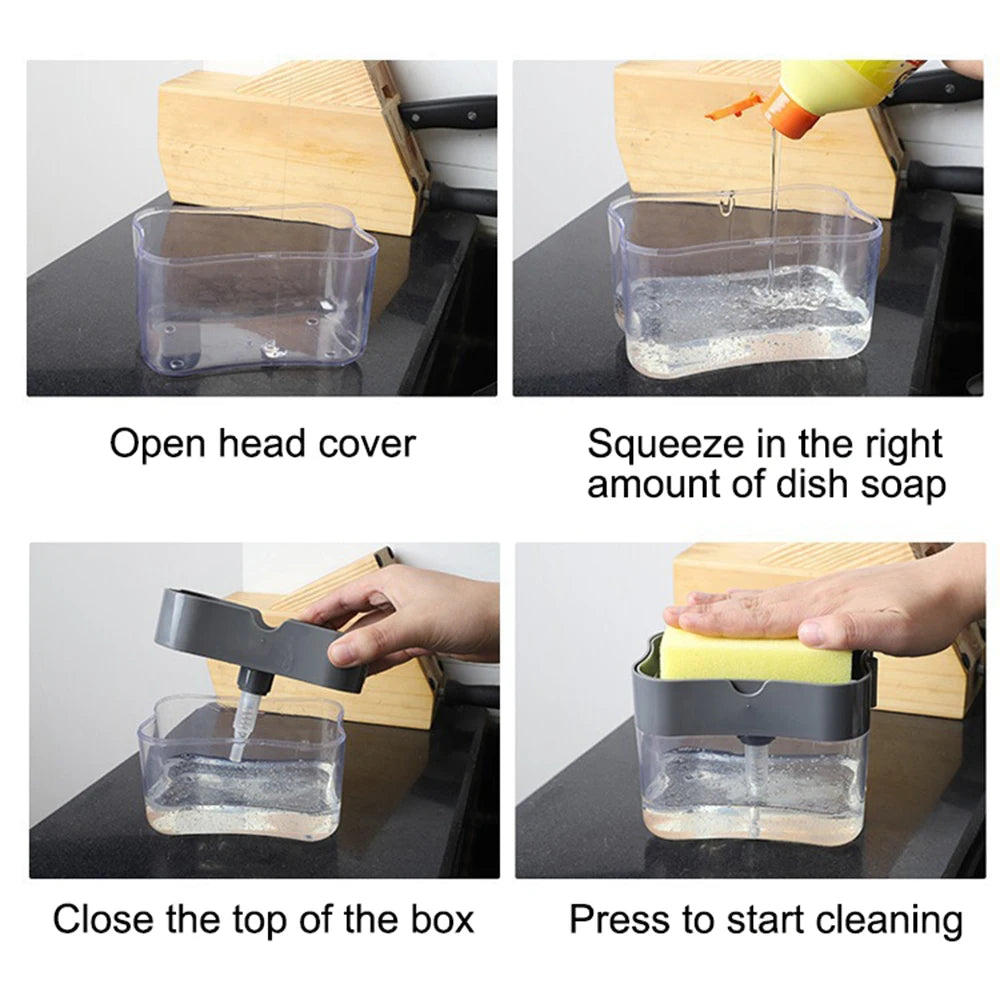 Washing Detergent Press Cleaning Pot Brush Style Automatic