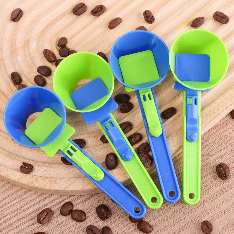 4/1pcs Creative Protein Powder Sliding Spoon Funnel Spoons